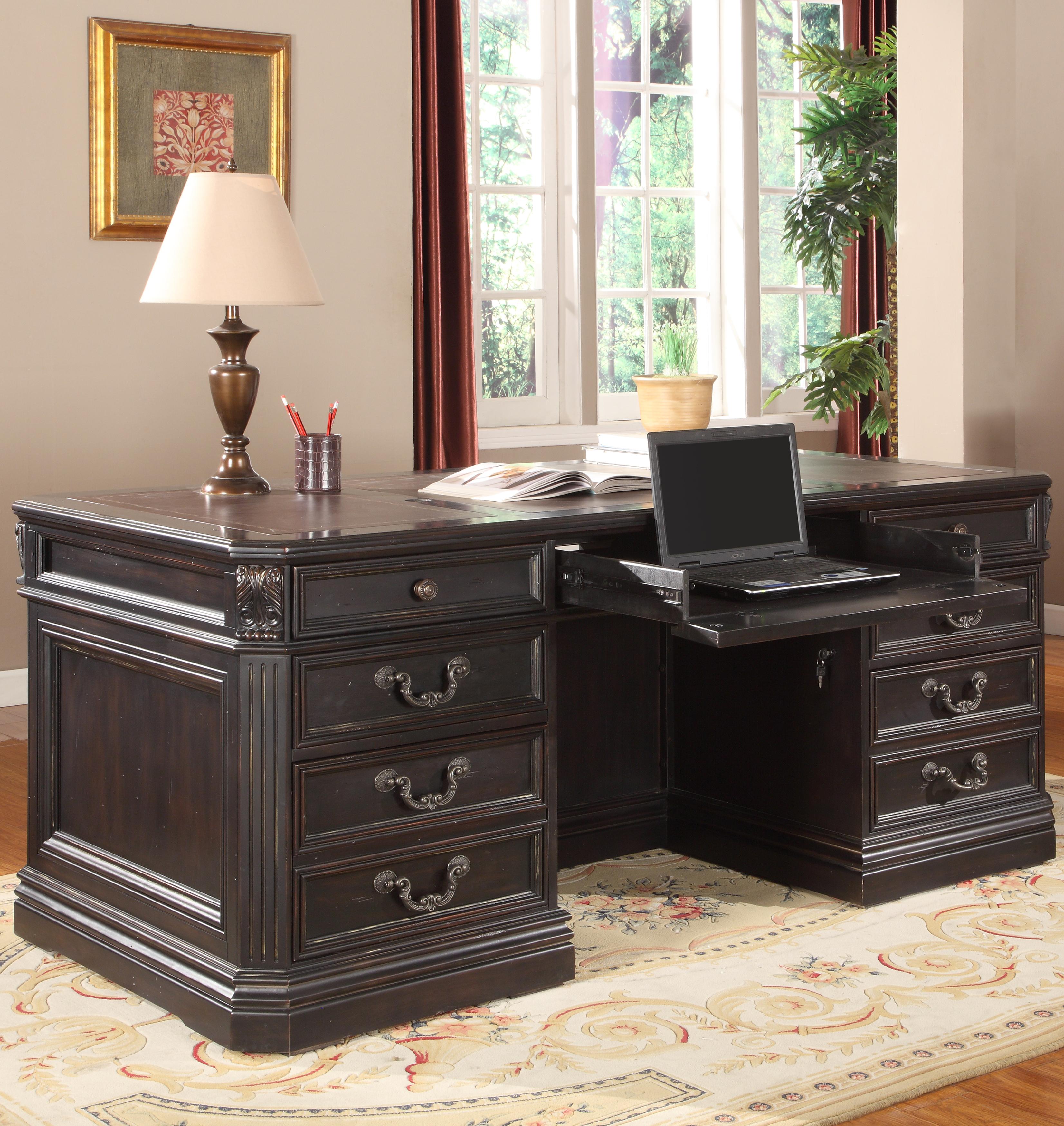 Parker House Palazzo Traditional Double Pedestal Executive Desk