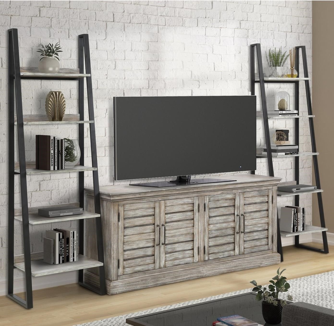 Parker House Prairie Vintage Farmhouse Tv Console With 2 Pier