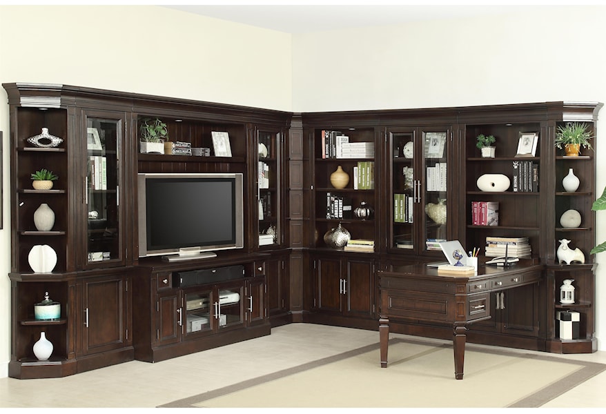 Parker House Stanford Complete Wall Unit With Peninsula Desk And