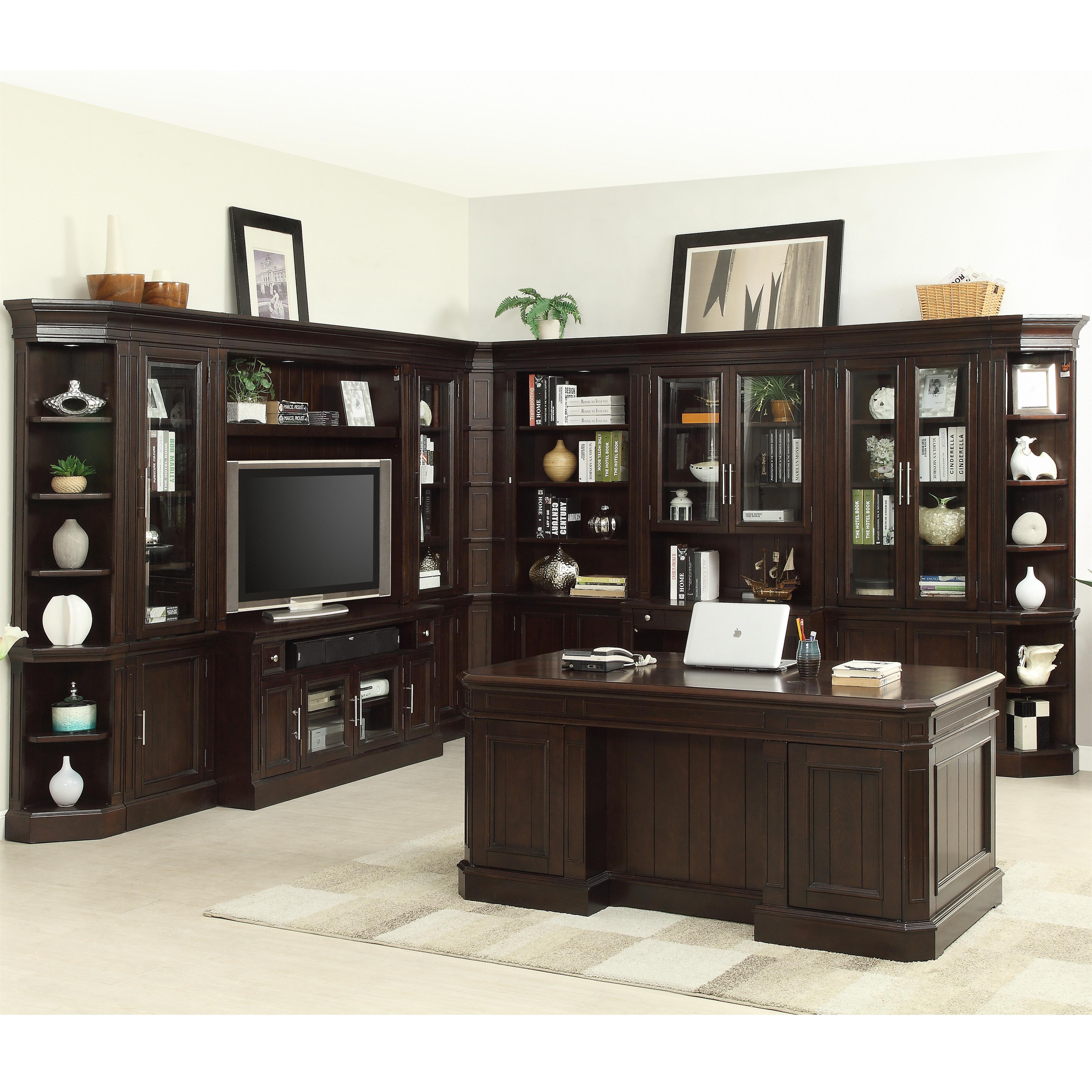 Parker House Stanford Wall Unit With Executive Desk And Tv Console