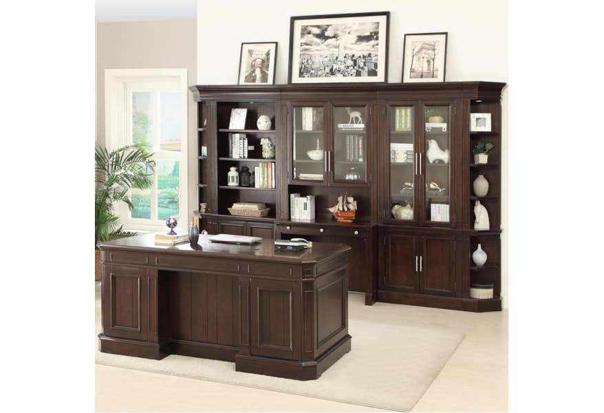Parker House Stanford Wall Unit With Executive Desk And Parker House Stanford Wall Unit With Executive Desk And