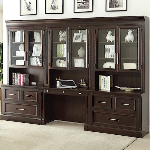 Parker House Stanford Wall Unit With Lateral Files And Built In Desk Parker House Stanford Wall Unit With Lateral Files And Built In Desk