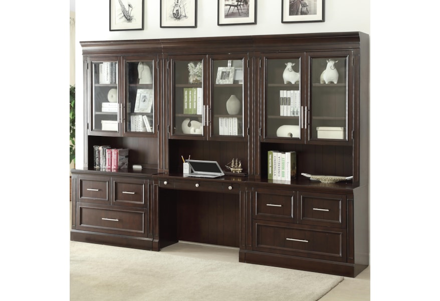 Parker House Stanford Wall Unit With Lateral Files And Built In