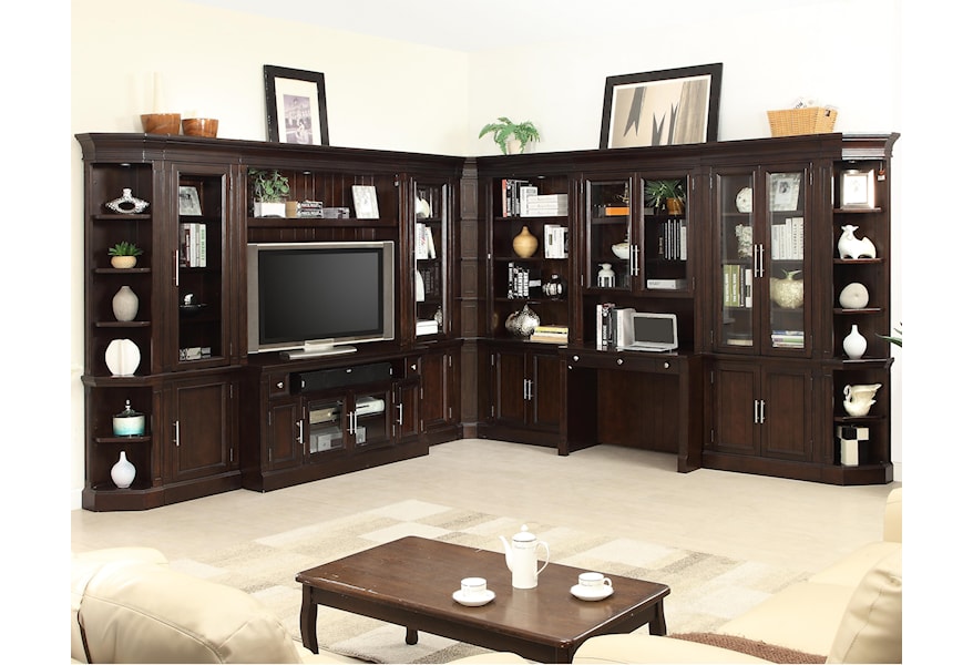 Parker House Stanford Wall Unit With Tv Console And Built In Desk