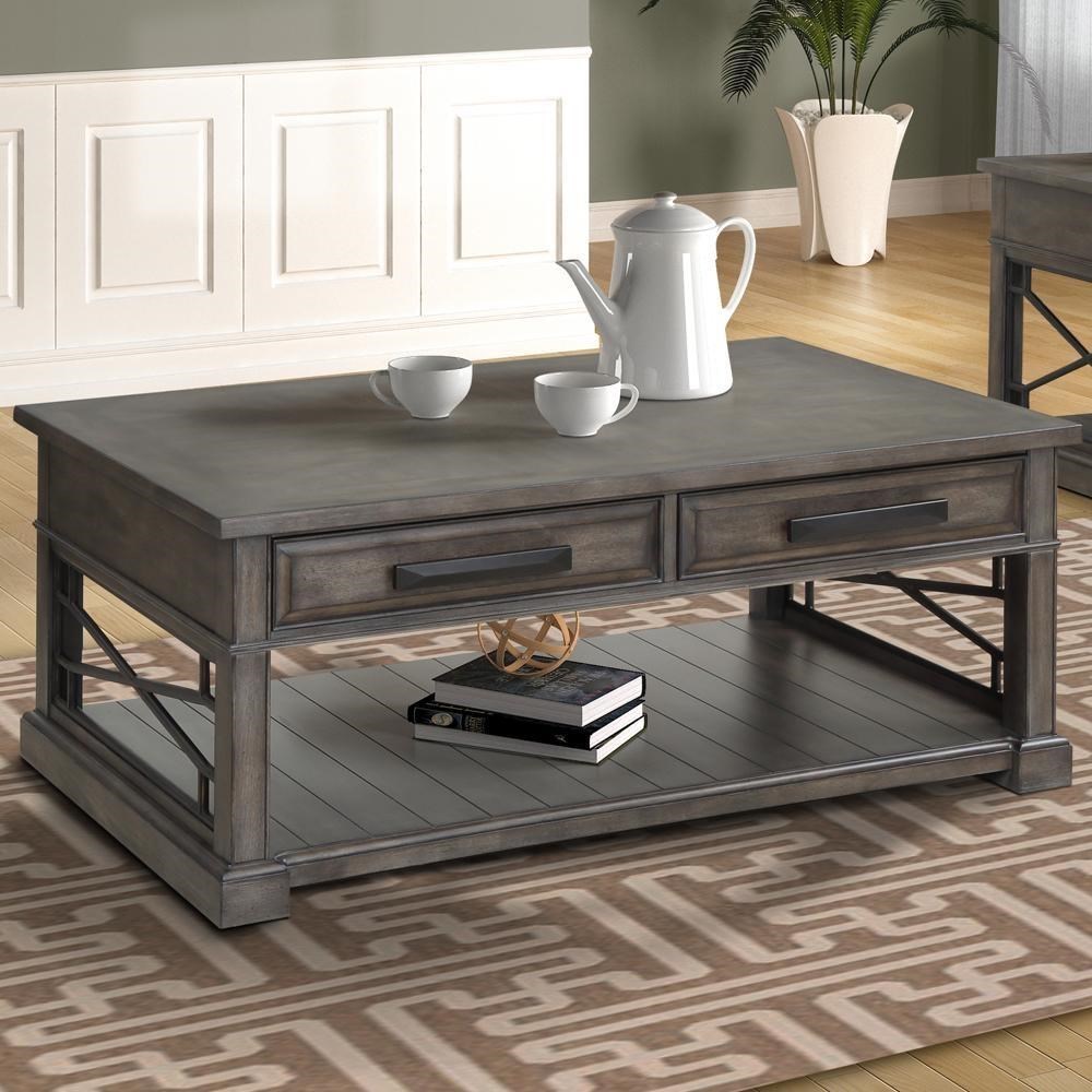 Parker House Sundance Transitional 2 Drawer Cocktail Table With Casters Wayside Furniture Cocktail Coffee Tables
