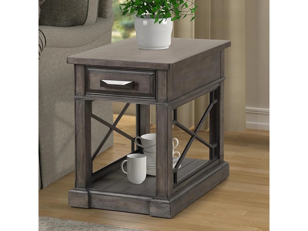 Parker House Sundance Transitional 1 Drawer Chairside Table with  Parker House Sundance Transitional 1 Drawer Chairside Table with