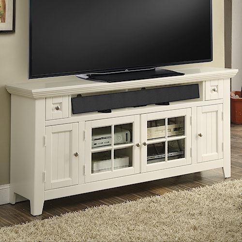 Parker House Tidewater 62 Tv Console With Four Doors And Sound Bar Parker House Tidewater 62