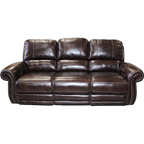 Parker Living Thurston Havana Traditional Reclining Sofa With Parker Living Thurston Havana Traditional Reclining Sofa With Nail Head Trim