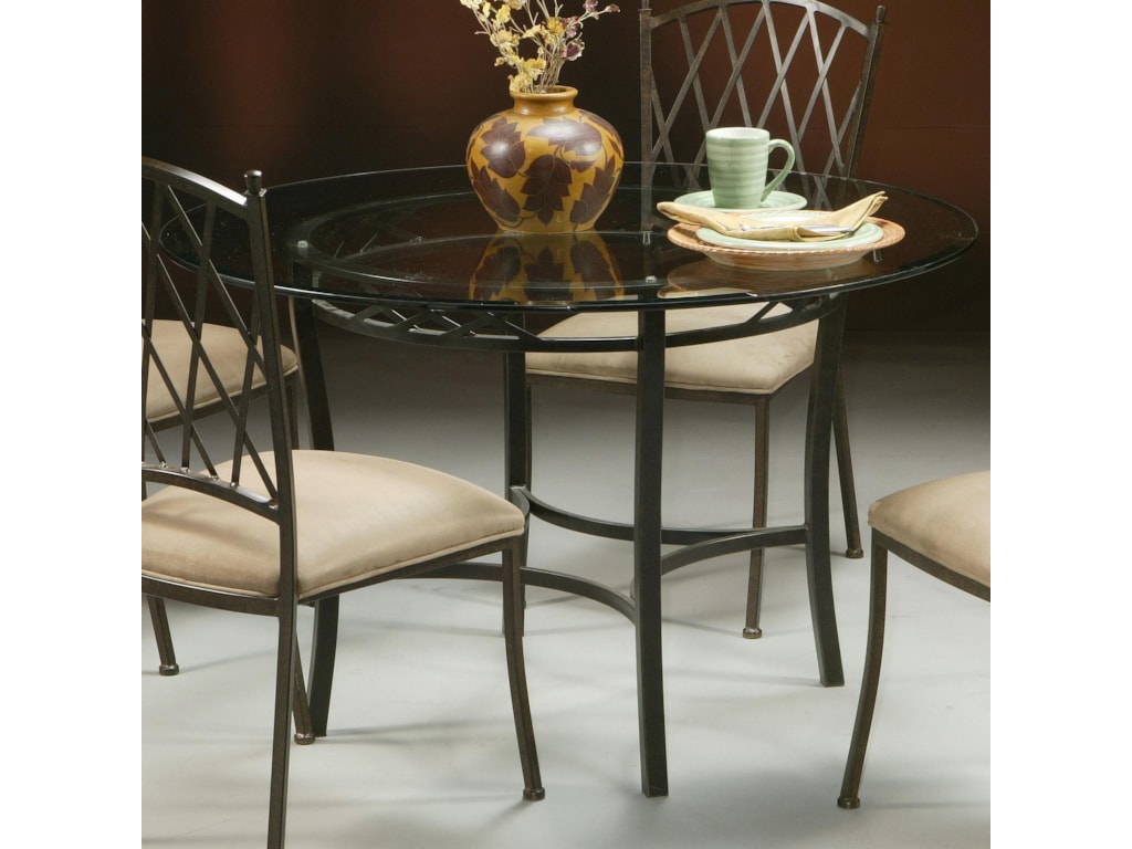 Pastel Minson AtriumRound Metal & Glass Table