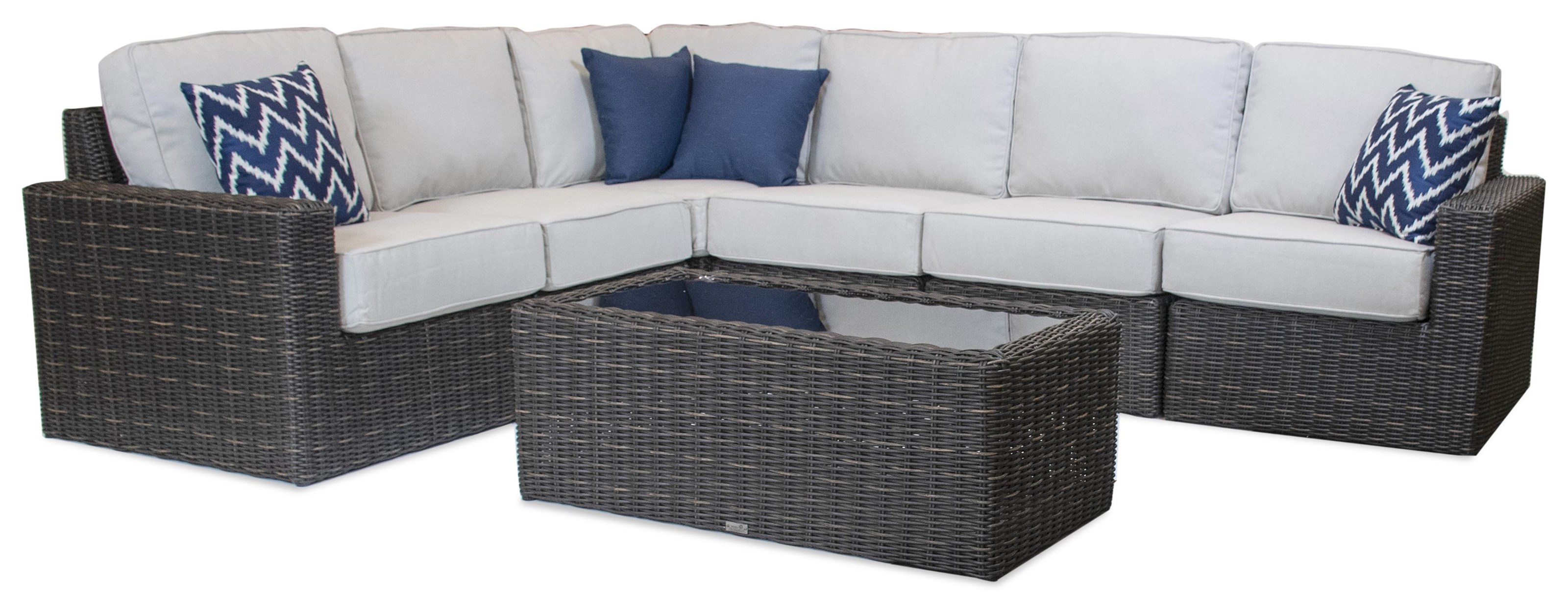 Patio Renaissance Patio Renaissance 7 Piece Sectional With Cocktail Table Johnny Janosik Outdoor Sectional Modular Component