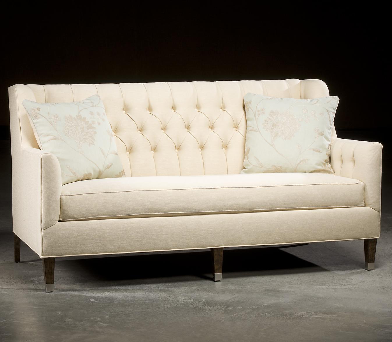 Settee Styled Loveseat with Deep Tufted Seat Back