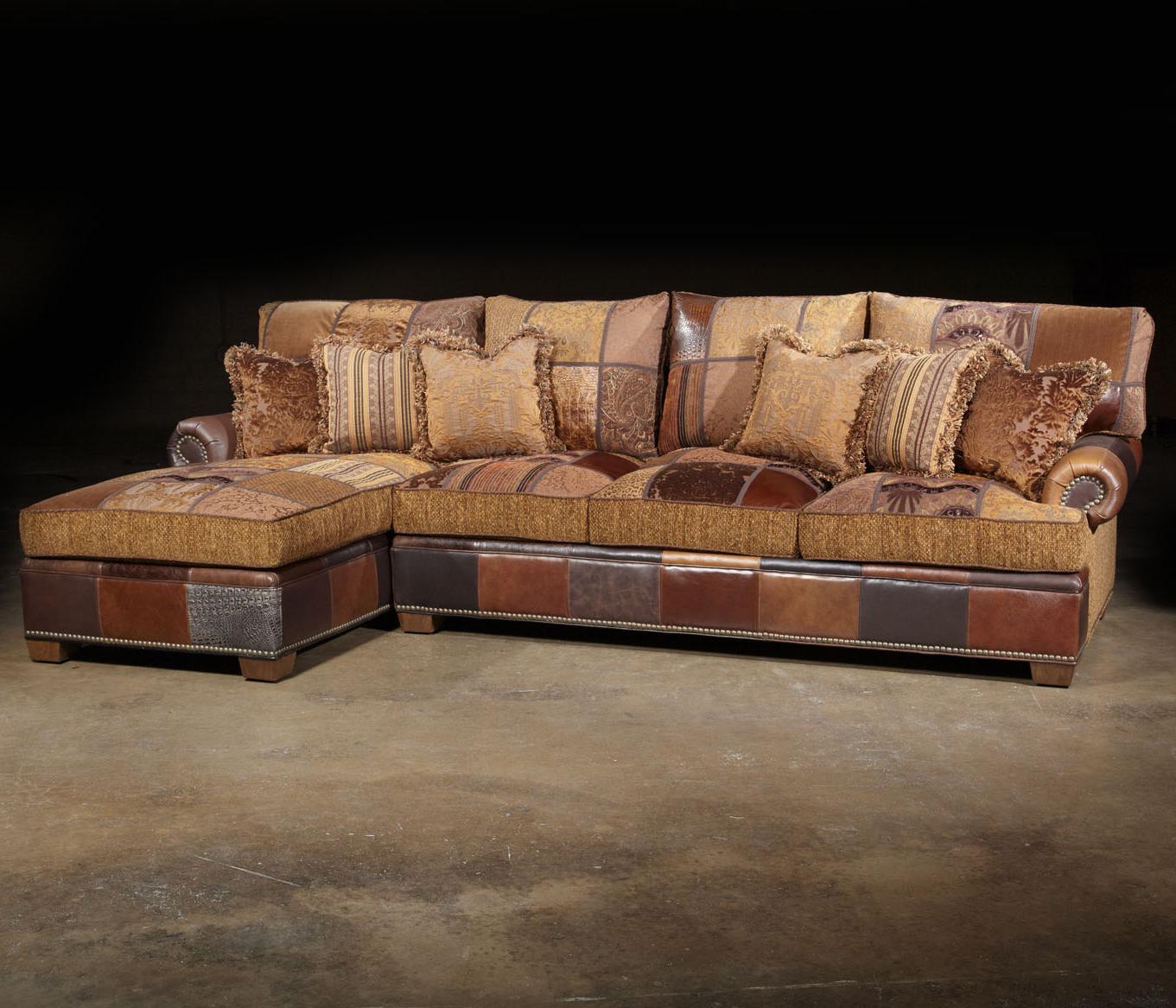 Patched Western Sectional Sofa in Traditional Furniture Style