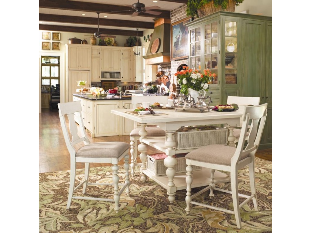 Paula Deen by Universal Home Gathering Table Set w/ 4 Counter Height ... Paula Deen by Universal Home Gathering Table Set w/ 4 Counter Height ...