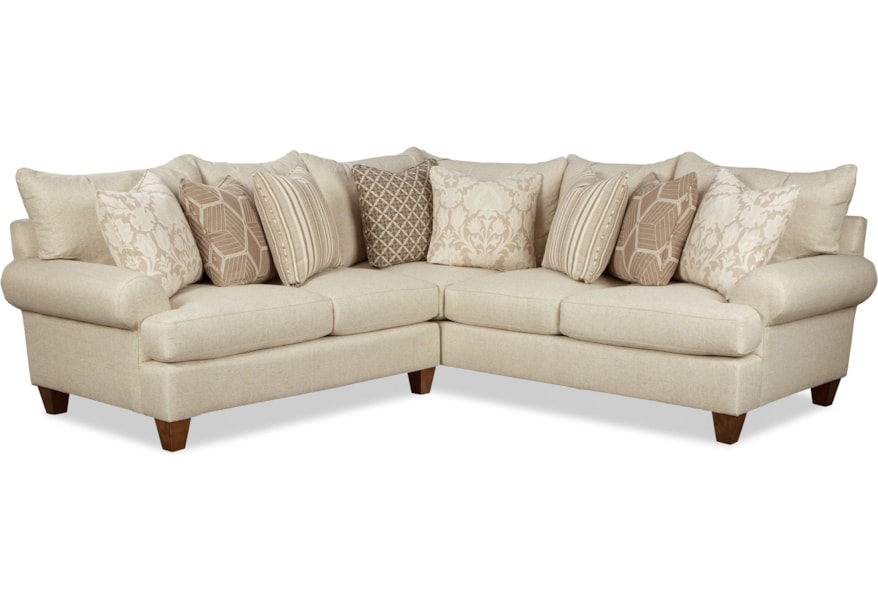 Paula Deen By Craftmaster P781650 4 Seat Sectional Sofa Seat Sectional Sofa
