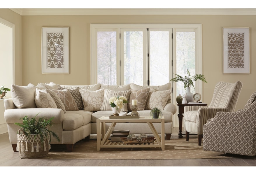 Paula Deen by Craftmaster P781650 4-Seat Sectional Sofa | Howell Furniture | Sectional Sofas Paula Deen By Craftmaster P781650 4-Seat Sectional Sofa | Howell Furniture | Sectional Sofas