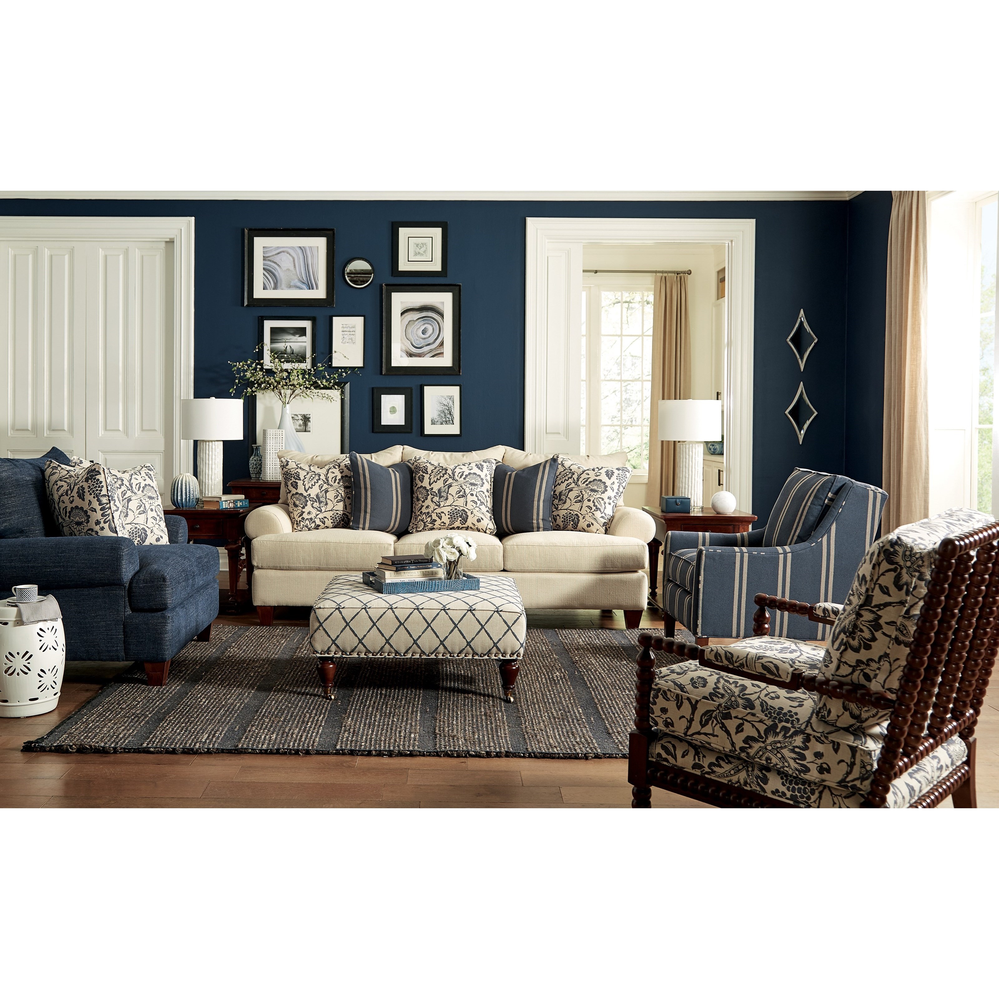 Paula Deen By Craftmaster P781650 Transitional 100 Inch Sofa With