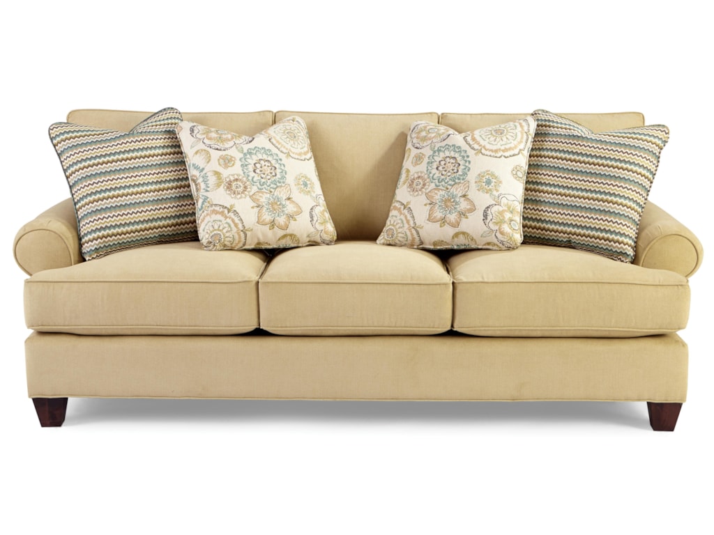 Paula Deen By Craftmaster P9 Custom Upholstery Customizable Sofa P9 Custom Upholstery Customizable Sofa With Sock Rolled Arms And Tapered Legs By Paula Deen Craftmaster