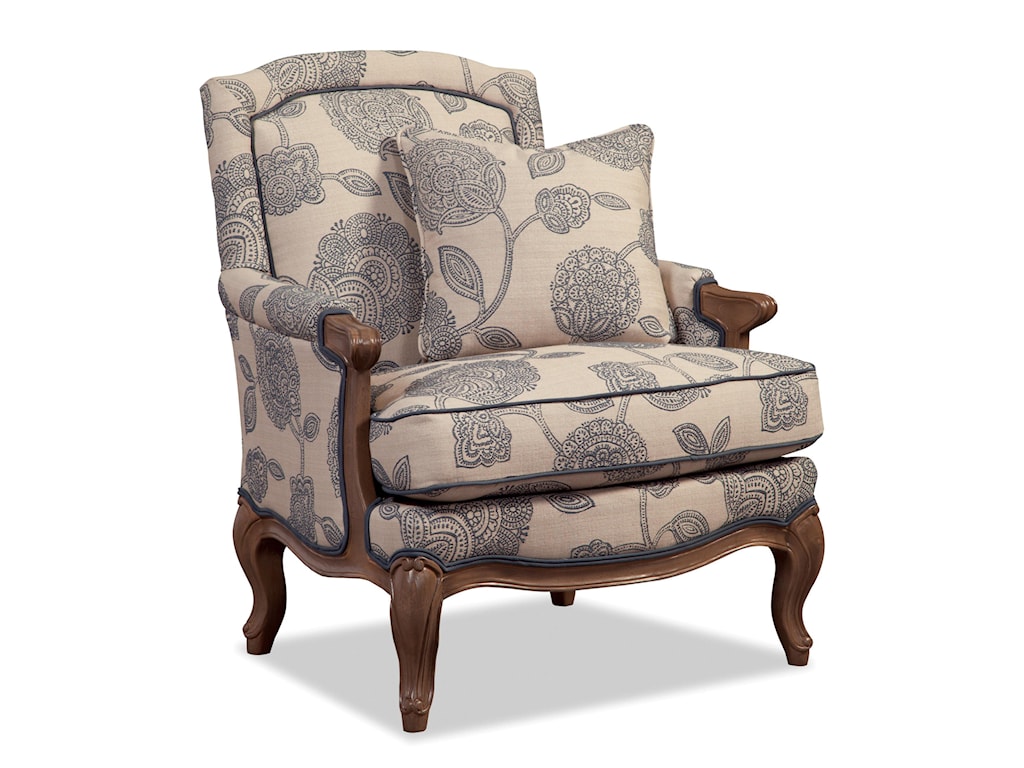 Paula Deen By Craftmaster Paula Deen Upholstered Accents Exposed Wood Chair With Cabriole Legs Howell Furniture Exposed Wood Chairs