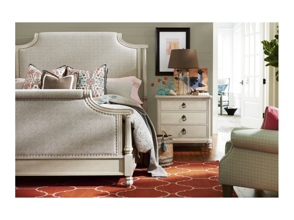 Paula Deen Bluffton Veranda Upholstered Queen Bed With Nail Head Paula Deen Blufftonbluffton Veranda Queen Bed