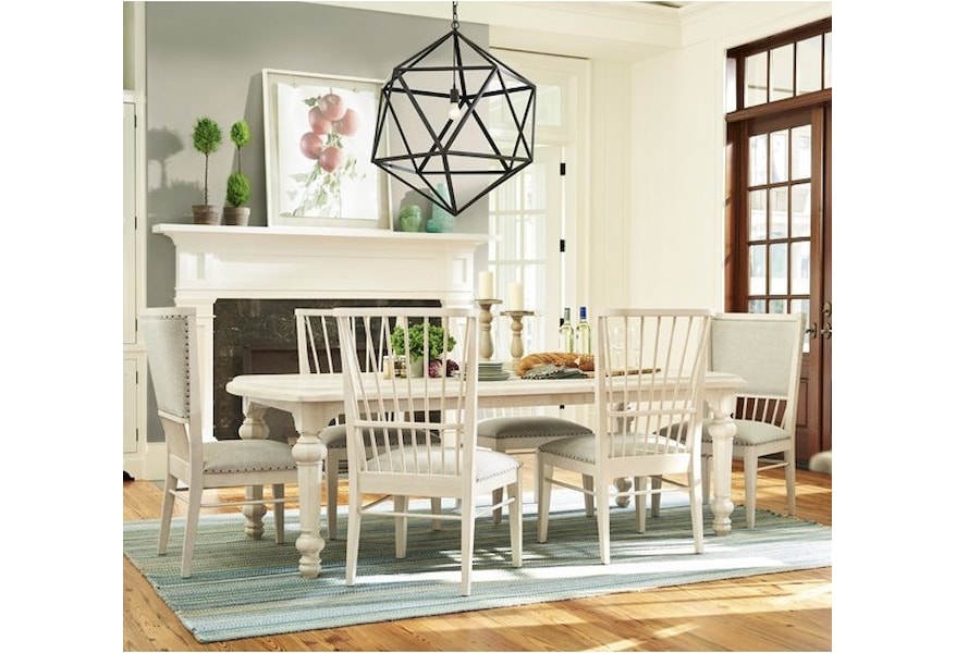 Paula Deen By Universal Cottage Seven Piece Dining Set With Two 18