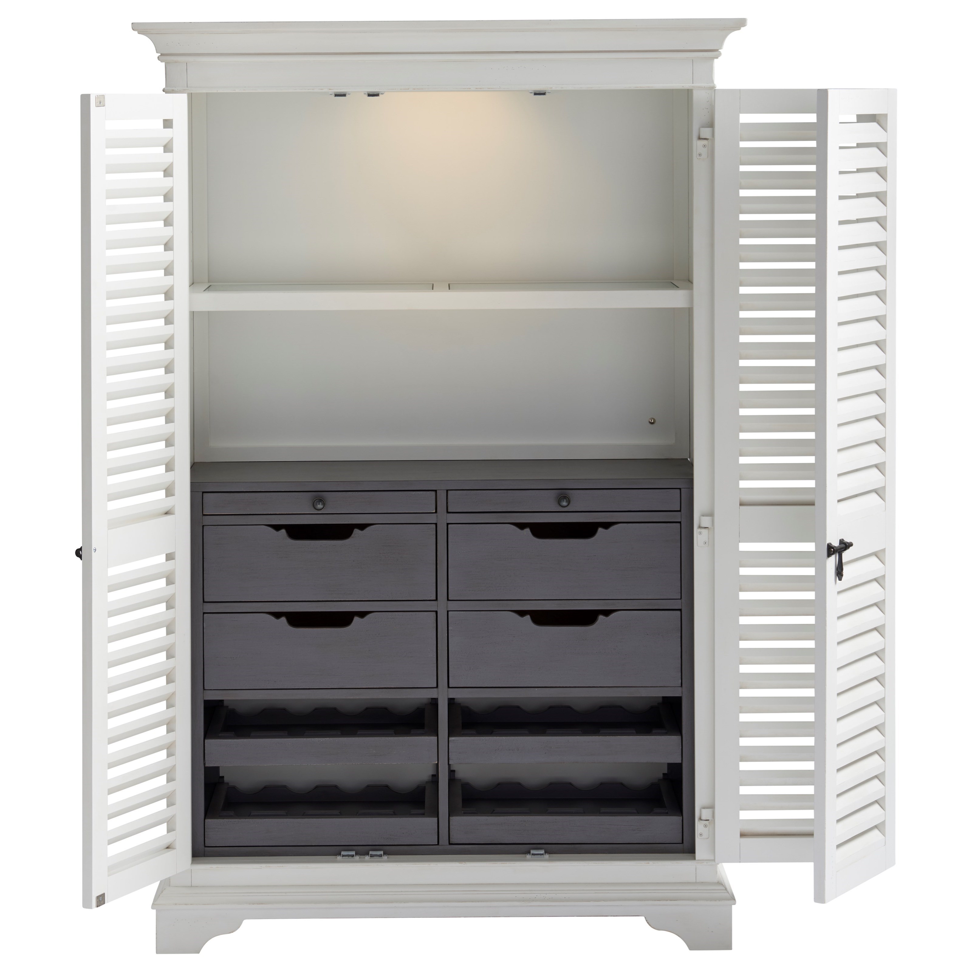 Paula Deen By Universal Cottage Liquor Locker With Wine Glass And