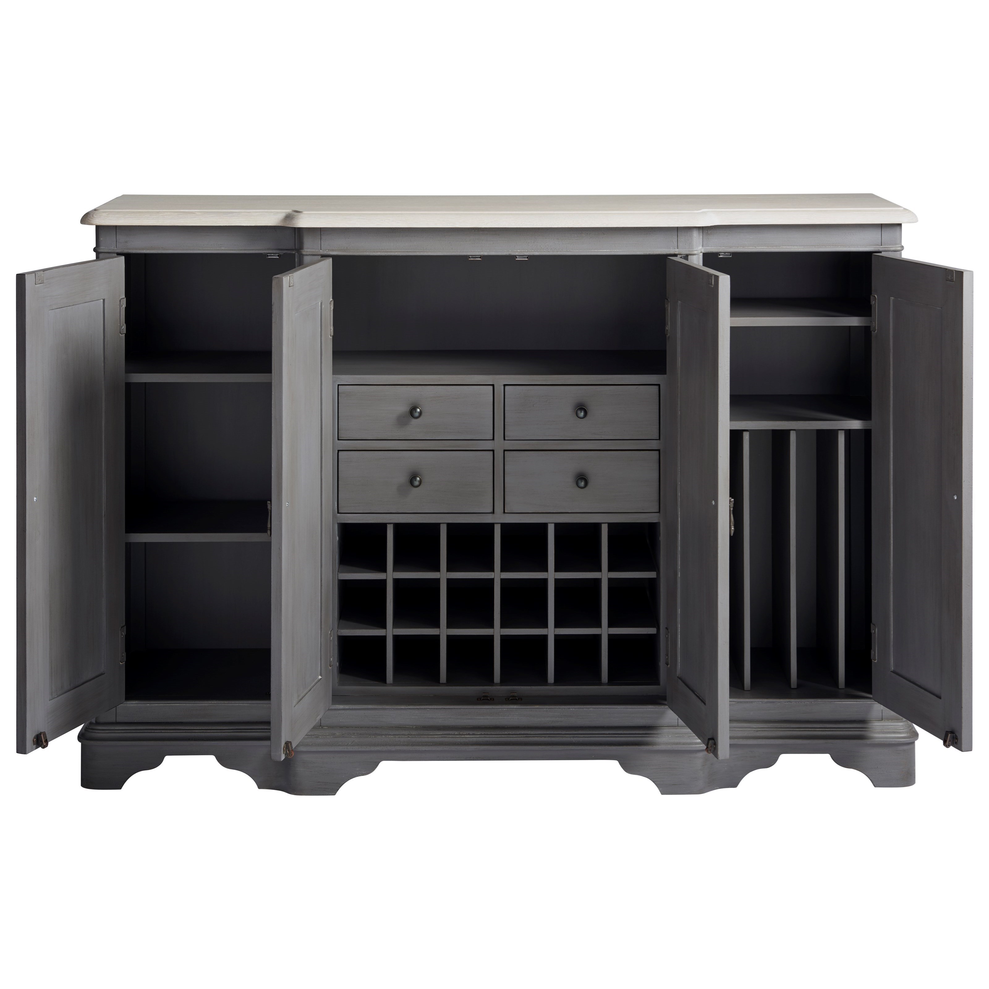 Paula Deen By Universal Cottage 795b690 Credenza With Wine Bottle