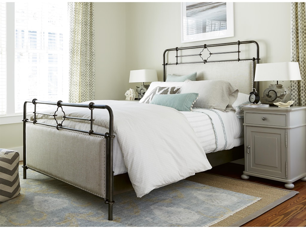 Paula Deen by Universal DogwoodUpholstered Metal King Bed