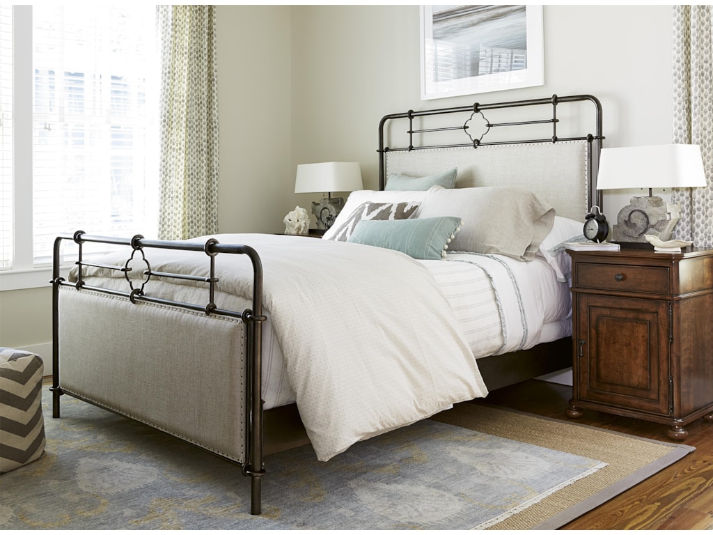 Paula Deen by Universal DogwoodUpholstered Metal King Bed