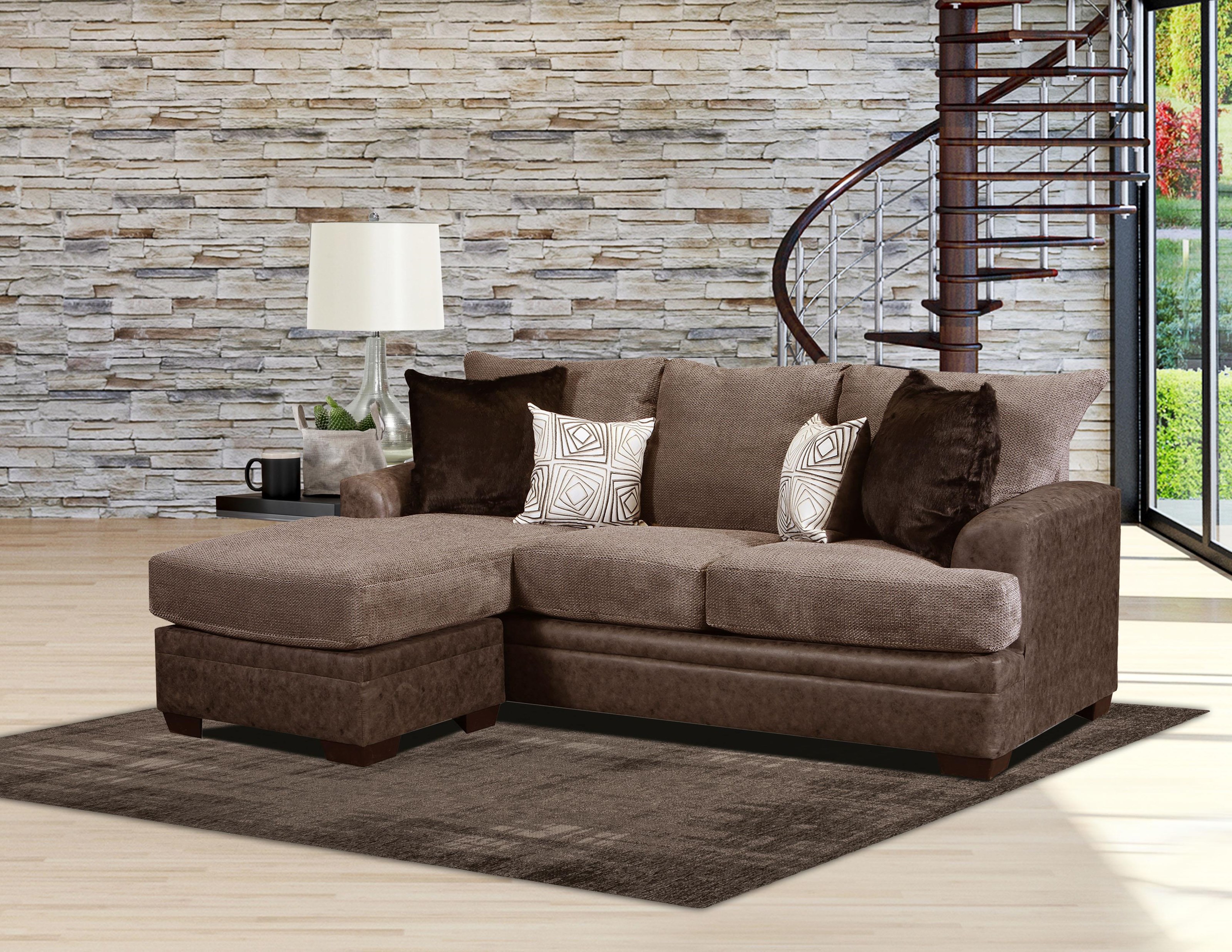 Peak Living 3657 3657 Mocha Sofa Chaise Furniture Fair North