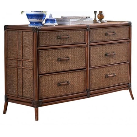 Pelican Reef Palm Island 1102-5645-ATQ 6 Drawer Dresser | Baer's Furniture | Dressers Pelican Reef Palm Island 1102-5645-ATQ 6 Drawer Dresser | Baer's Furniture | Dressers