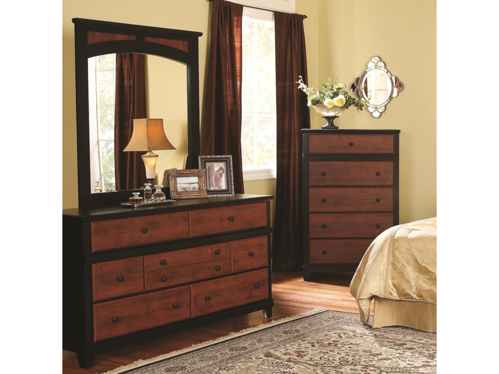 Perdue 49000 Series Black Cinnamon Landscape Mirror Rune S