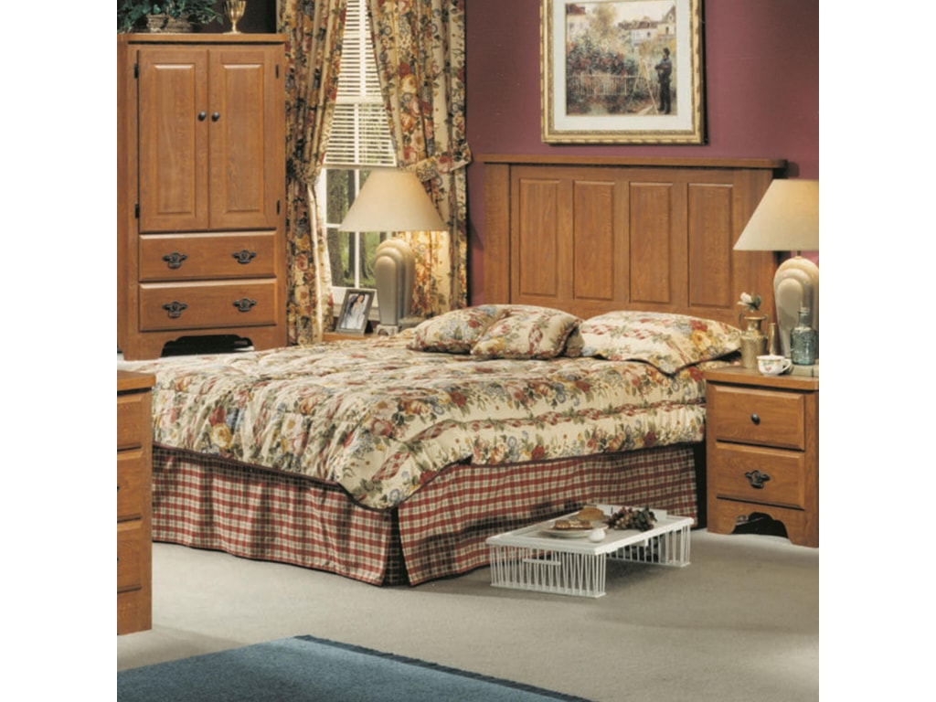 Perdue 54000 Series Queen Full Heritage Oak Paneled Headboard