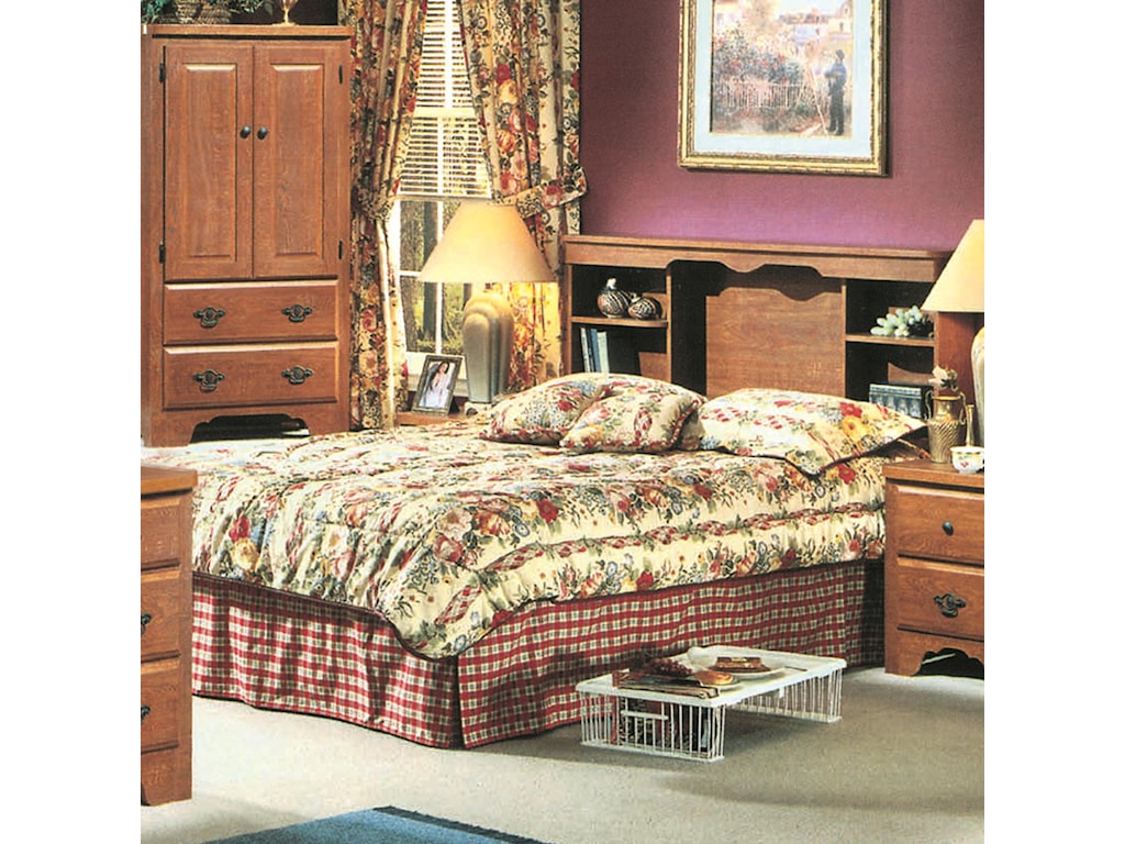 Perdue 54000 Series Queen Full Cottage Heritage Oak Bookcase