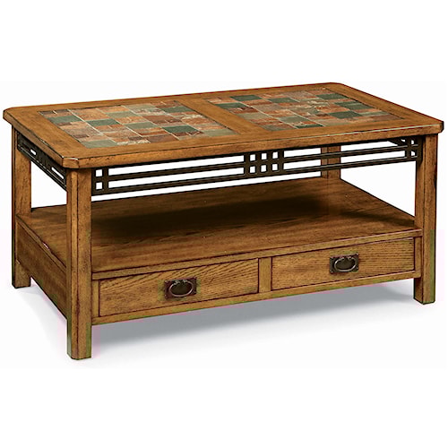 Peters Revington American Craftsman Oak Condo Tail Table With Peters Revington American Craftsman Oak Condo Tail Table With Slate Tile Top