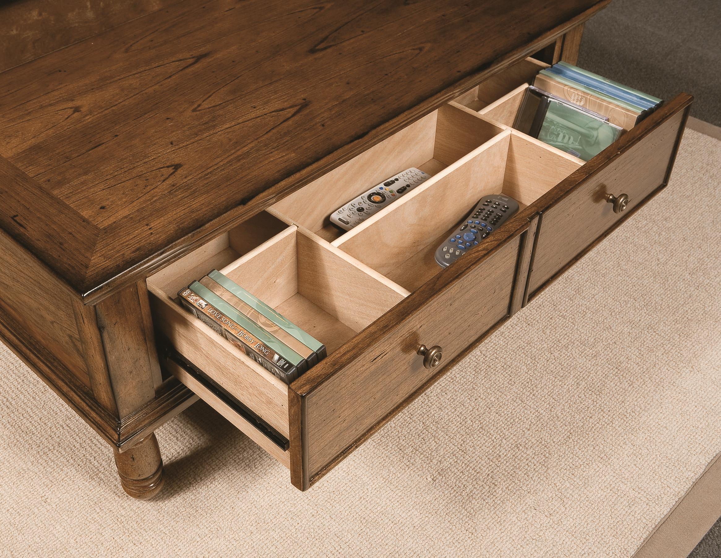 Peters Revington Briarwood Cocktail Table With Lift Top And Drawer