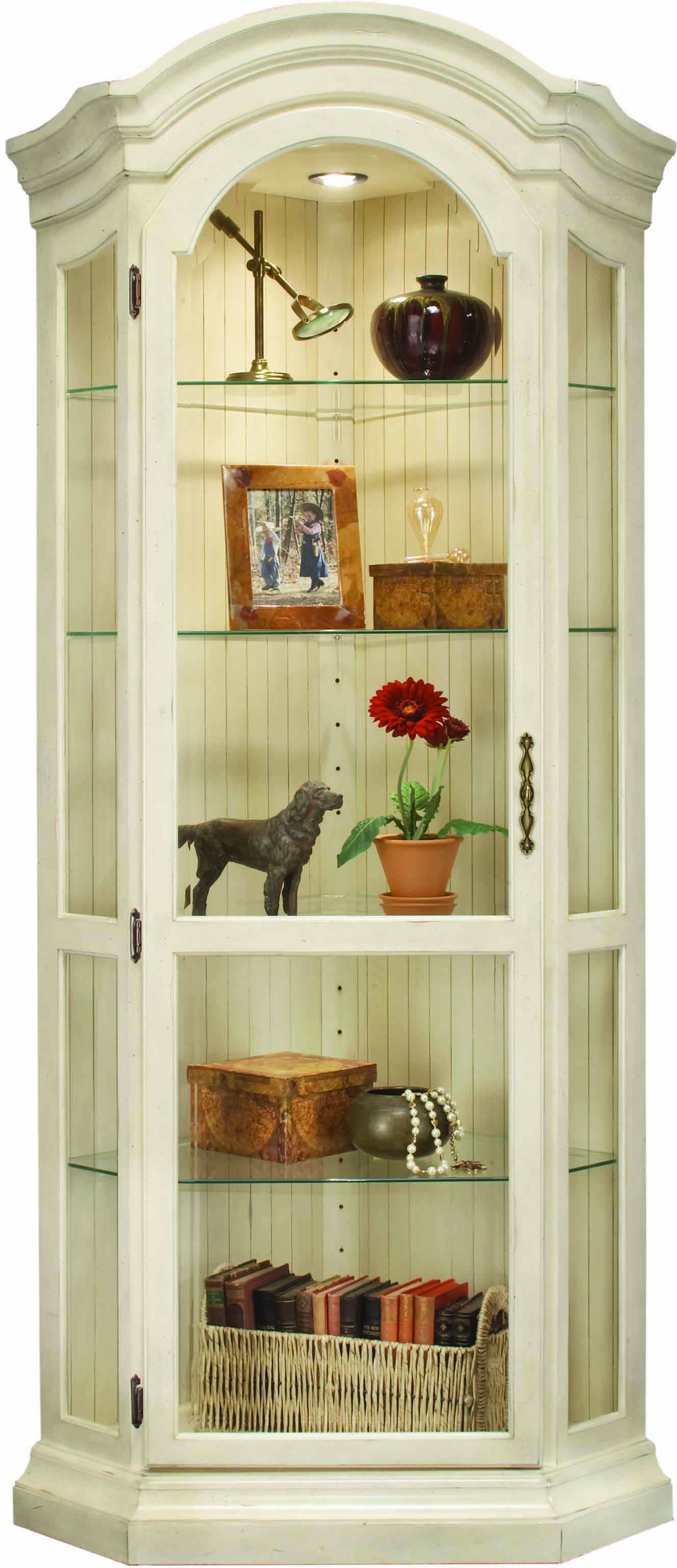 Philip Reinisch Colortime White Panorama Corner Display Cabinet