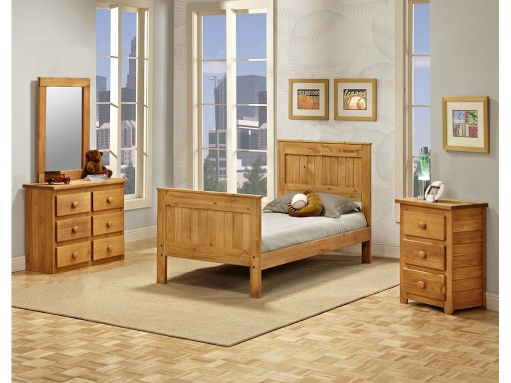 Pine Crafter Youth BedroomFull Mates Bed