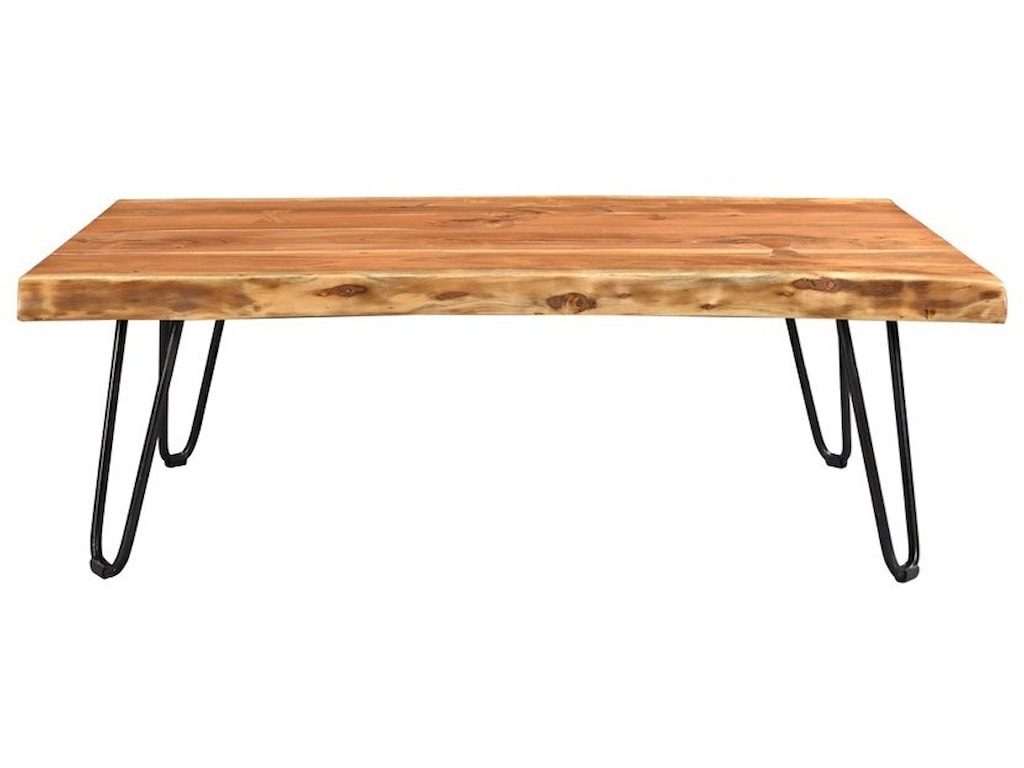 Porter International Designs Mojave Live Edge Solid Wood Coffee