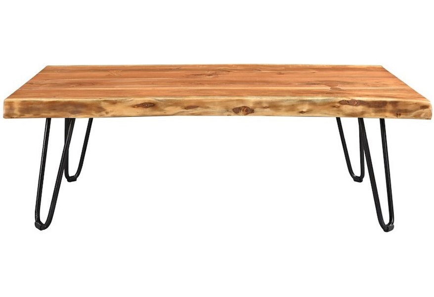 Porter International Designs Mojave Live Edge Solid Wood Coffee