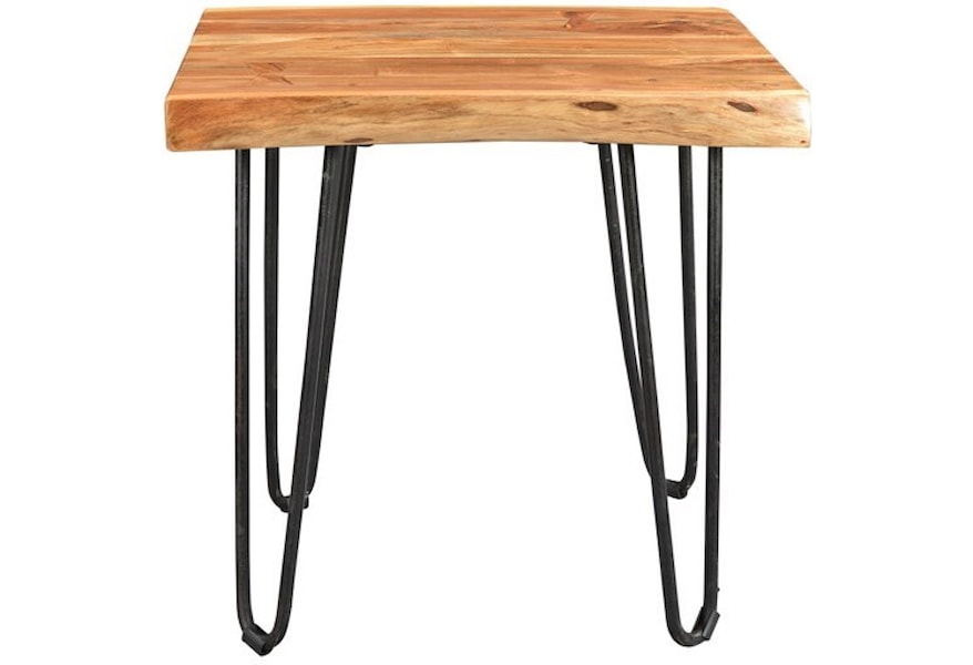 Porter International Designs Mojave Live Edge Solid Wood End Table