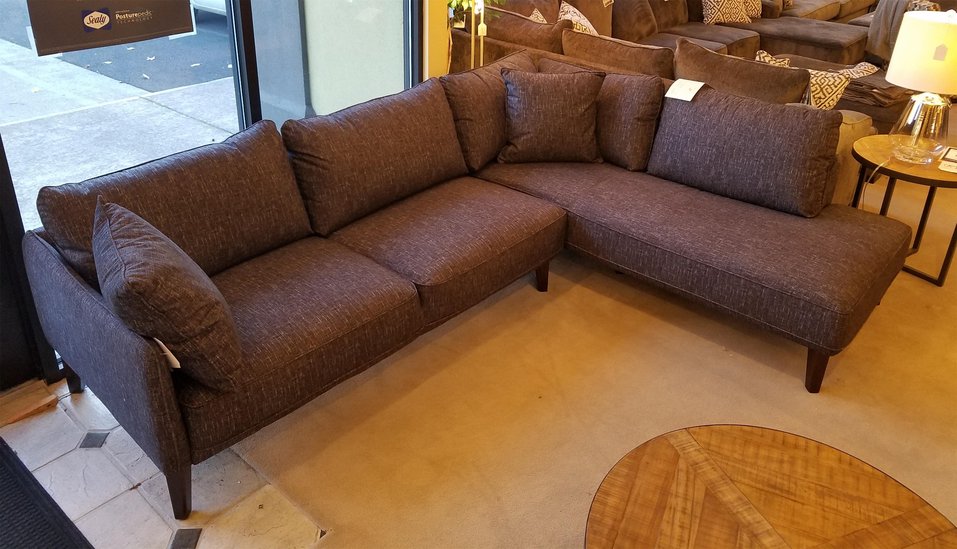 Porter International Designs U5203 Two Piece Sectional In Alton Charcoal Rife S Home Furniture Sectional Sofas