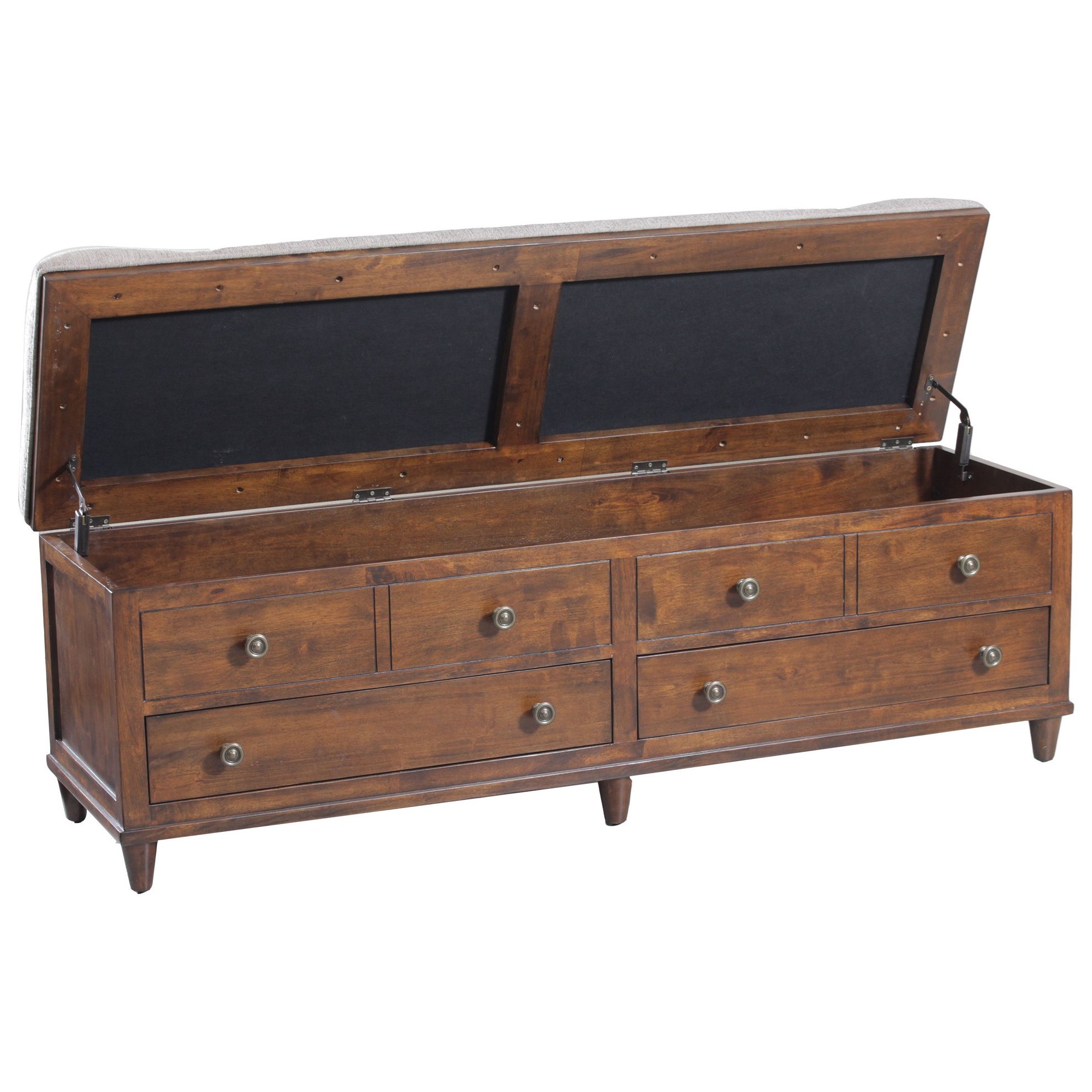 Powell Accent Furniture Brody Rustic Padded Top Storage Bench