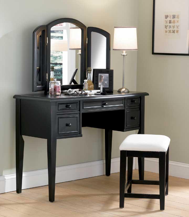 black vanity dresser