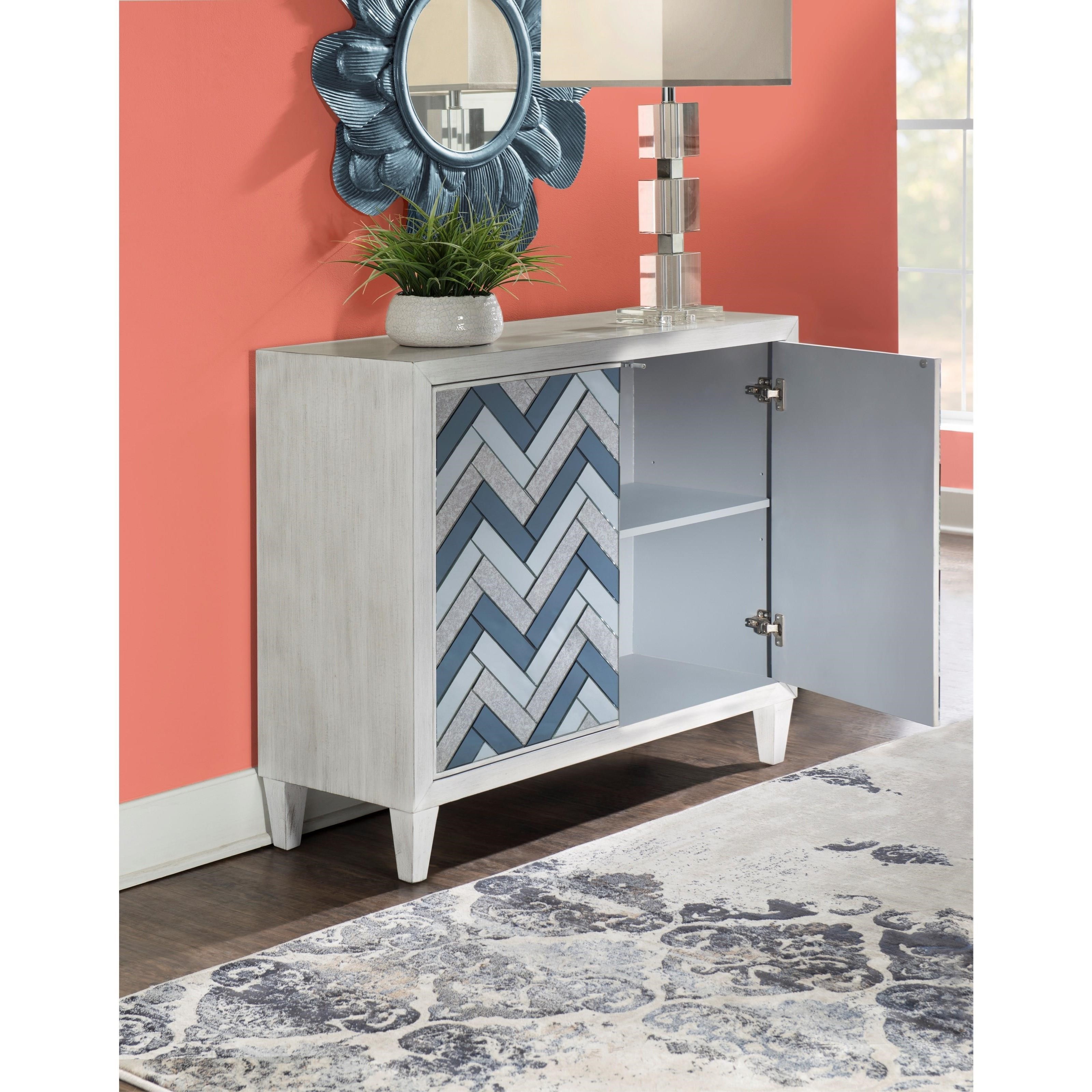 Powell Cyan 2 Door Console A1 Furniture Mattress Sofa Tables