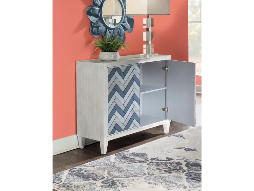 Powell Cyan 2 Door Console A1 Furniture Mattress Sofa Tables