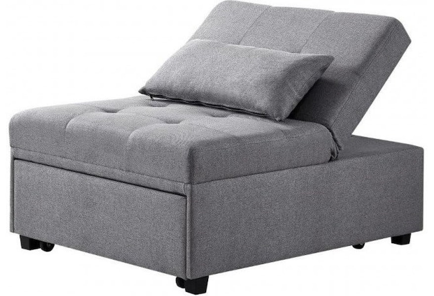 Powell Dozer Pullout Sleeper Chair With Tufted Seat Homeworld Powell Dozer Pullout Sleeper Chair With