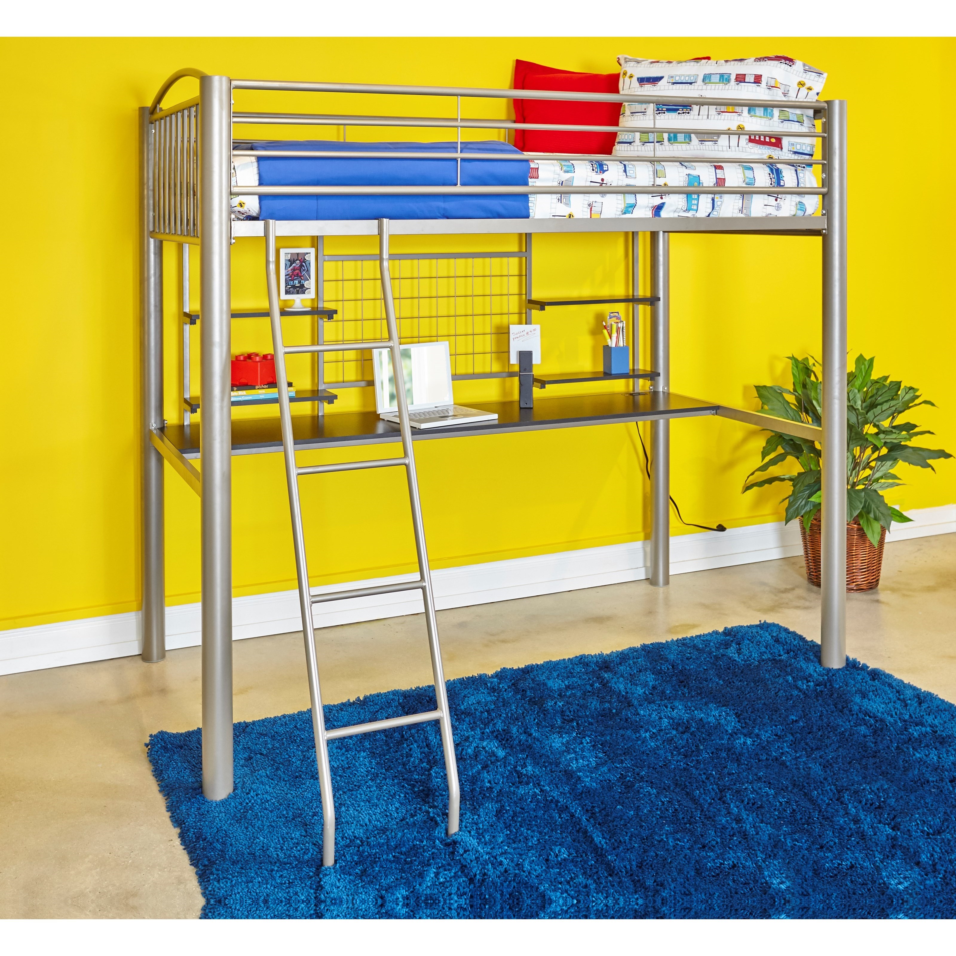 powell loft bed with desk