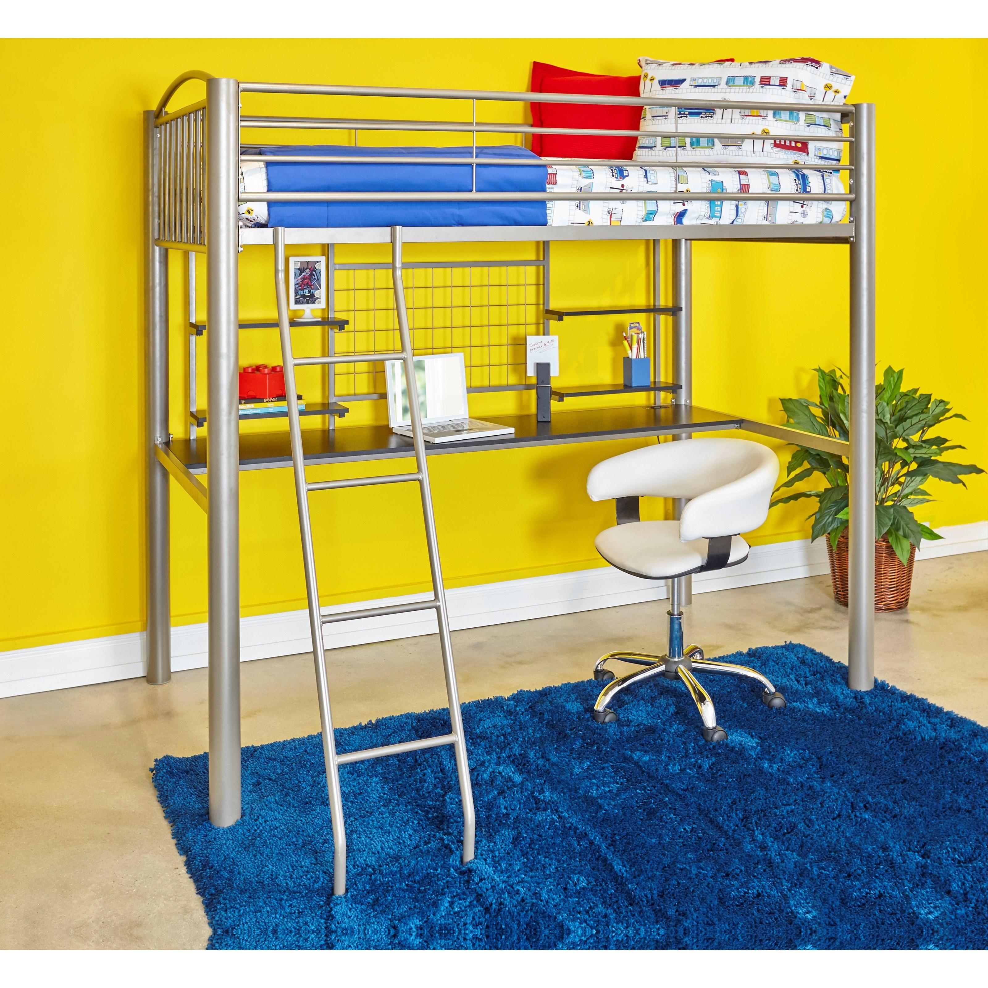 powell loft bed with desk