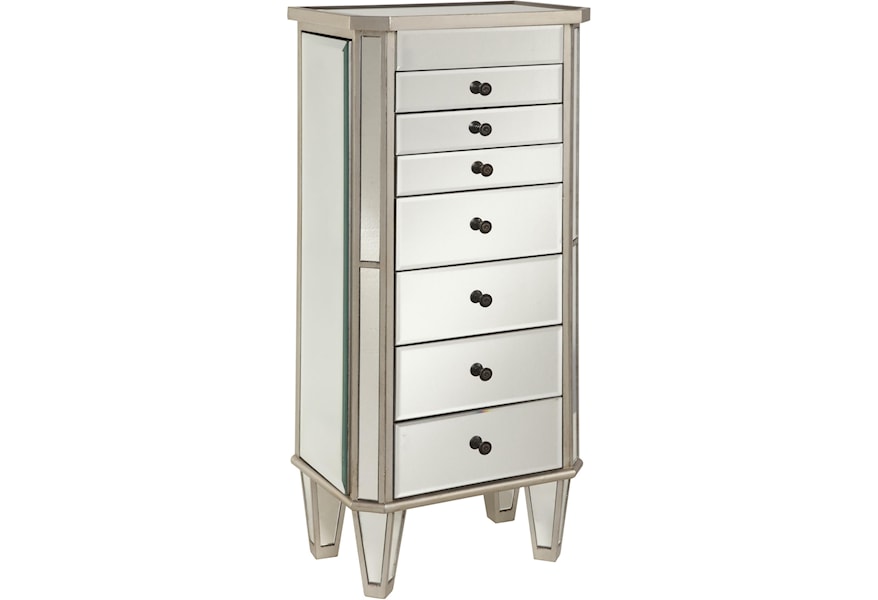Powell Jewelry Armoire Silver Painted Jewelry Armoire With Mirror