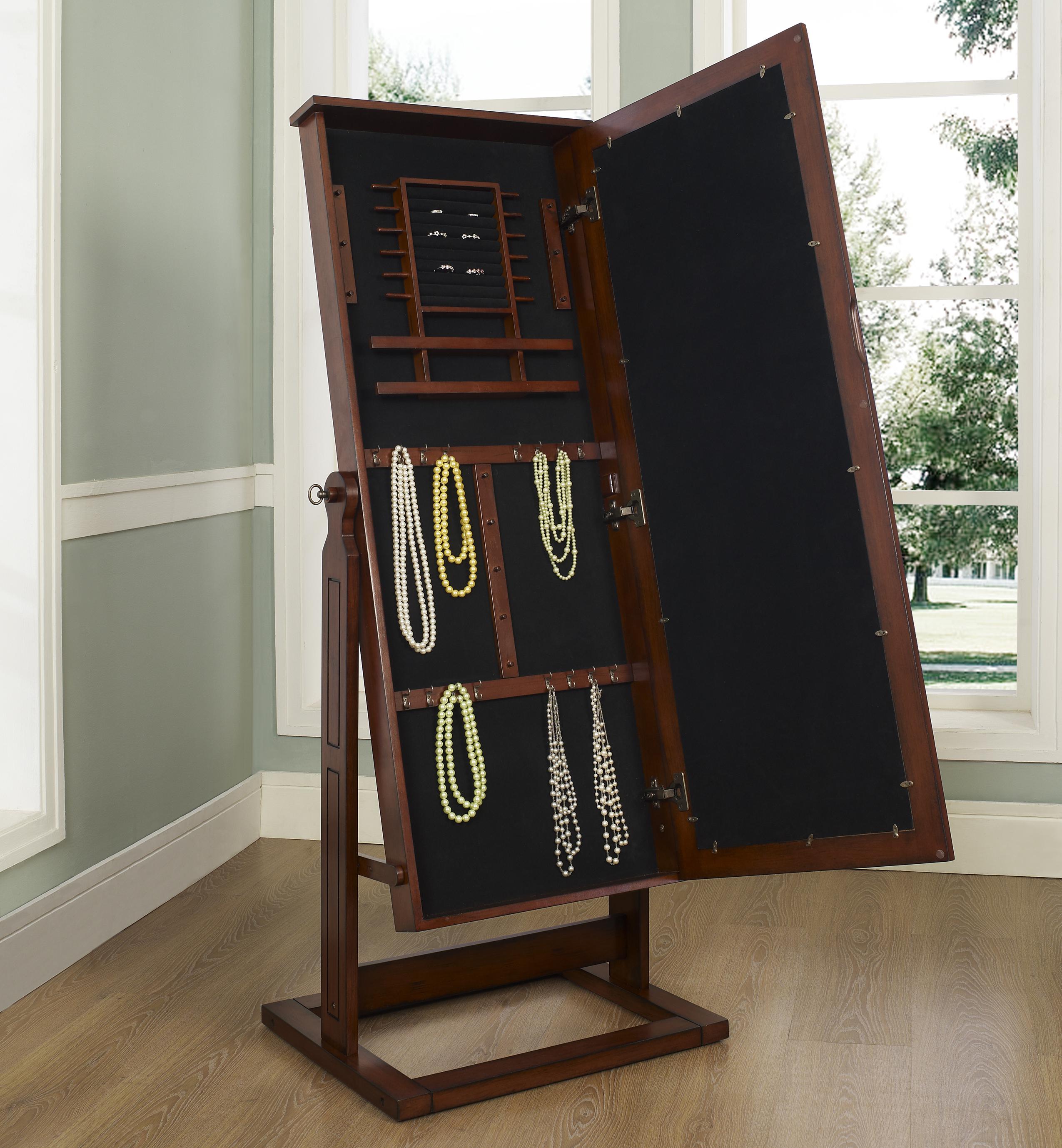 Powell Jewelry Armoire Walnut Cheval Jewelry Wardrobe A1